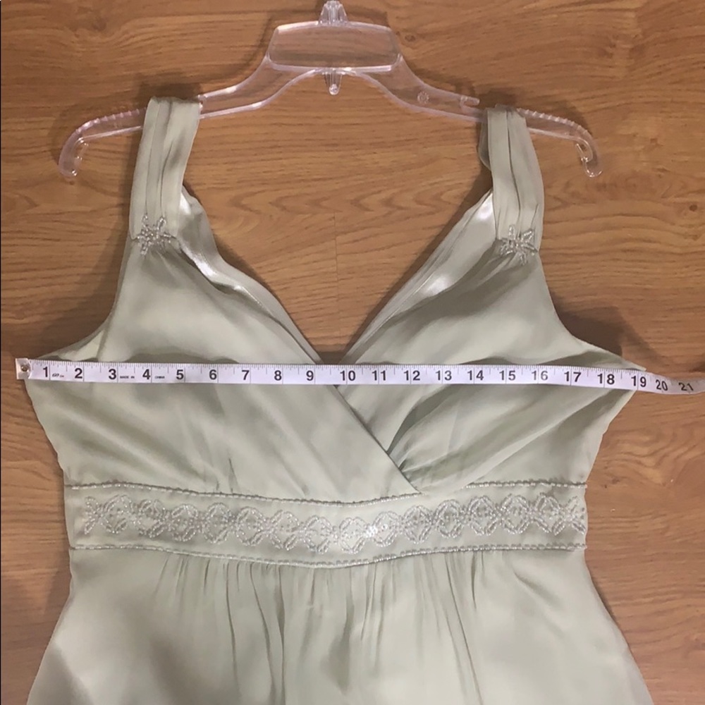 Signature By Robbie Bee Size 12 Green 100%silk - Picture 4 of 8